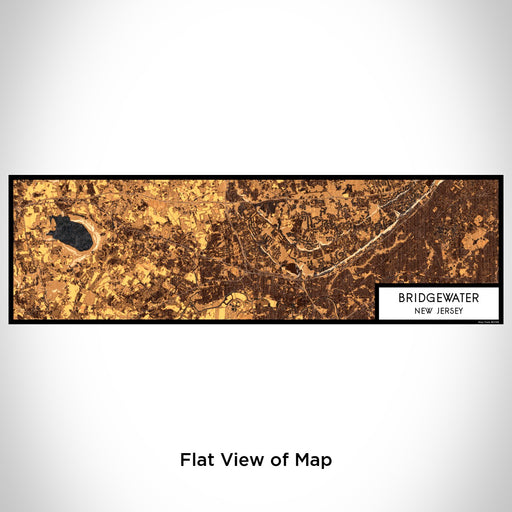 Flat View of Map Custom Bridgewater New Jersey Map Enamel Mug in Ember
