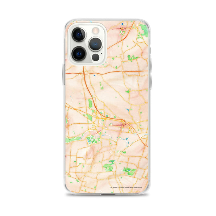 Custom Bridgewater Township New Jersey Map iPhone 12 Pro Max Phone Case in Watercolor