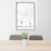 24x36 Bristol Connecticut Map Print Portrait Orientation in Classic Style Behind 2 Chairs Table and Potted Plant