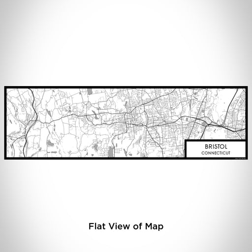 Flat View of Map Custom Bristol Connecticut Map Enamel Mug in Classic
