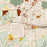 Bristol Connecticut Map Print in Woodblock Style Zoomed In Close Up Showing Details