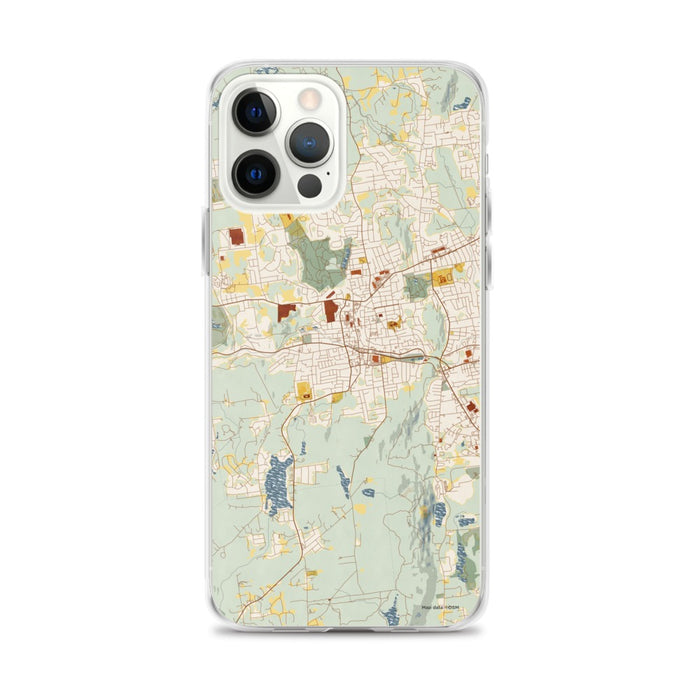 Custom Bristol Connecticut Map iPhone 12 Pro Max Phone Case in Woodblock
