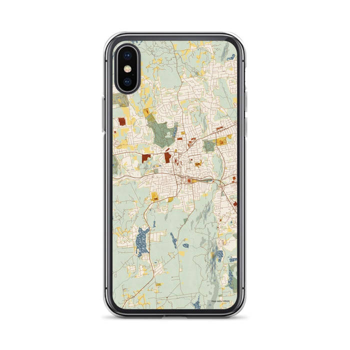 Custom Bristol Connecticut Map Phone Case in Woodblock