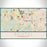 Bristol Connecticut Map Print Landscape Orientation in Woodblock Style With Shaded Background