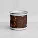 Front View Custom Brockton Massachusetts Map Enamel Mug in Ember