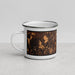 Left View Custom Brockton Massachusetts Map Enamel Mug in Ember