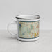 Left View Custom Brockton Massachusetts Map Enamel Mug in Woodblock