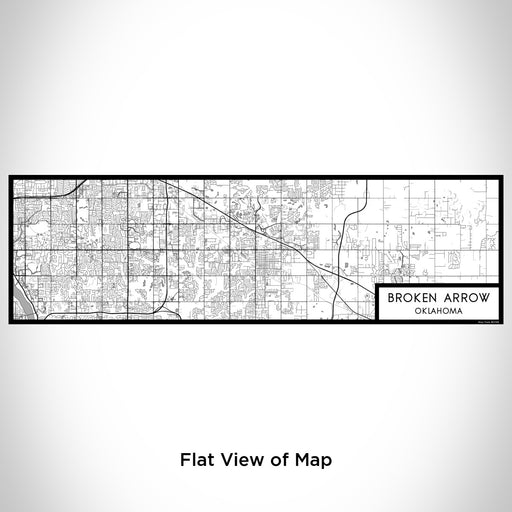 Flat View of Map Custom Broken Arrow Oklahoma Map Enamel Mug in Classic