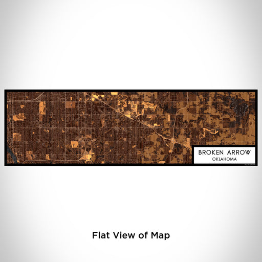 Flat View of Map Custom Broken Arrow Oklahoma Map Enamel Mug in Ember