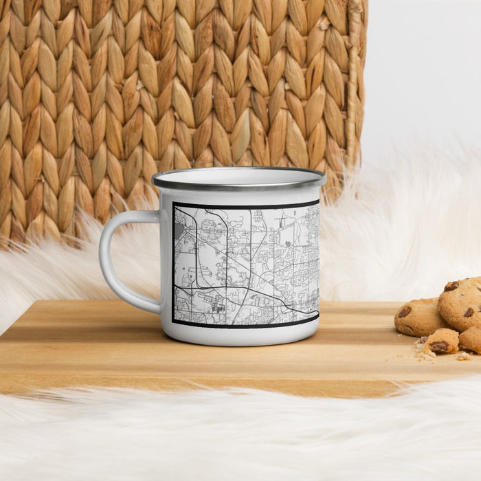 Left View Custom Brookfield Wisconsin Map Enamel Mug in Classic on Table Top