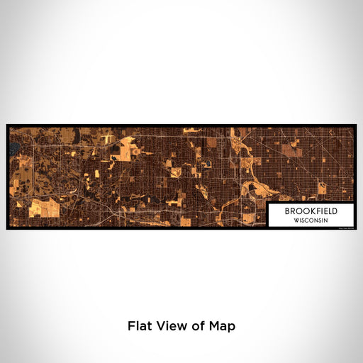 Flat View of Map Custom Brookfield Wisconsin Map Enamel Mug in Ember