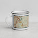 Left View Custom Brookhaven Georgia Map Enamel Mug in Woodblock