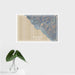 16x24 Brookings Oregon Map Print Landscape Orientation in Afternoon Style With Tropical Plant Leaves in Water