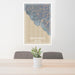 24x36 Brookings Oregon Map Print Portrait Orientation in Afternoon Style Behind 2 Chairs Table and Potted Plant