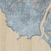 Brookings Oregon Map Print in Afternoon Style Zoomed In Close Up Showing Details
