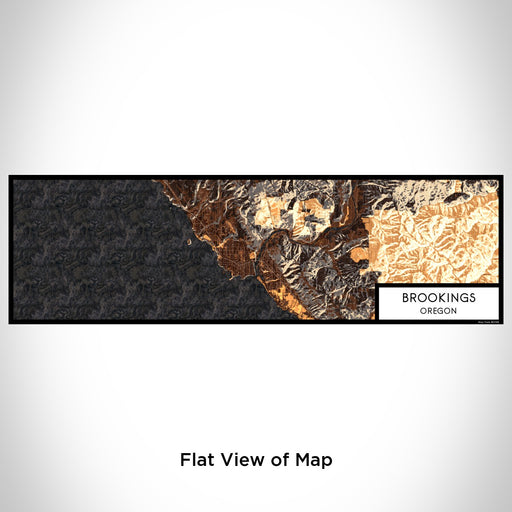 Flat View of Map Custom Brookings Oregon Map Enamel Mug in Ember