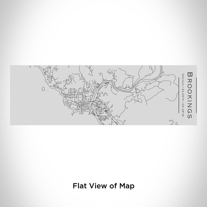 Rendered View of Brookings Oregon Map Engraving on 10oz Stainless Steel Insulated Cup with Sipping Lid