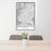 24x36 Brooklyn New York Map Print Portrait Orientation in Classic Style Behind 2 Chairs Table and Potted Plant