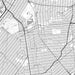 Brooklyn New York Map Print in Classic Style Zoomed In Close Up Showing Details
