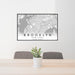24x36 Brooklyn New York Map Print Landscape Orientation in Classic Style Behind 2 Chairs Table and Potted Plant