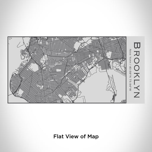 Rendered View of Brooklyn New York Map Engraving on 17oz Stainless Steel Insulated Cola Bottle