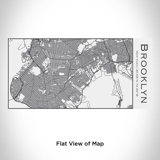 Rendered View of Brooklyn New York Map Engraving on 17oz Stainless Steel Insulated Cola Bottle in White