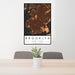 24x36 Brooklyn New York Map Print Portrait Orientation in Ember Style Behind 2 Chairs Table and Potted Plant