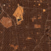 Brooklyn New York Map Print in Ember Style Zoomed In Close Up Showing Details