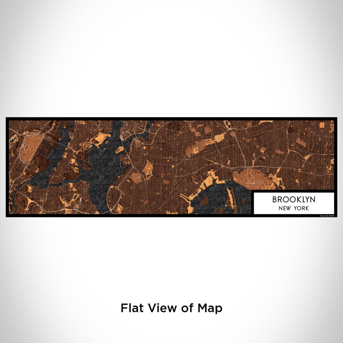 Flat View of Map Custom Brooklyn New York Map Enamel Mug in Ember