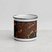 Front View Custom Brooklyn New York Map Enamel Mug in Ember