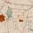 Brooklyn New York Map Print in Woodblock Style Zoomed In Close Up Showing Details