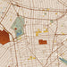 Brooklyn New York Map Print in Woodblock Style Zoomed In Close Up Showing Details