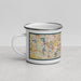 Left View Custom Brooklyn Park Minnesota Map Enamel Mug in Woodblock