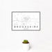 12x18 Brookshire Texas Map Print Landscape Orientation in Classic Style With Small Cactus Plant in White Planter