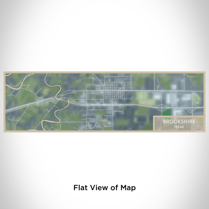 Flat View of Map Custom Brookshire Texas Map Enamel Mug in Afternoon