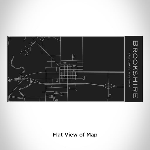 Rendered View of Brookshire Texas Map Engraving on 17oz Stainless Steel Insulated Cola Bottle in Black