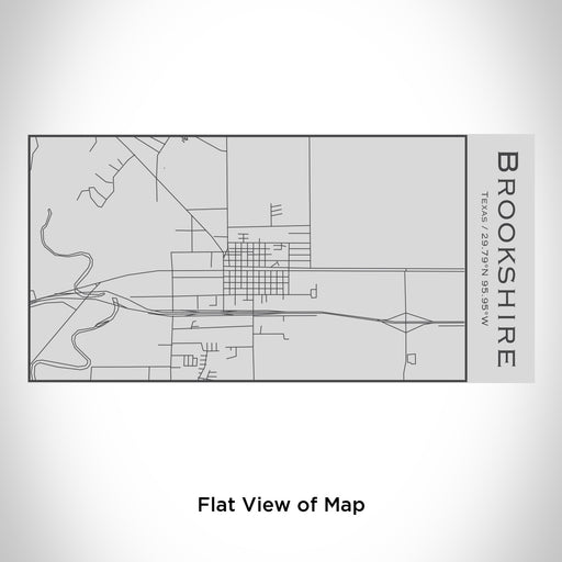 Rendered View of Brookshire Texas Map Engraving on 17oz Stainless Steel Insulated Cola Bottle