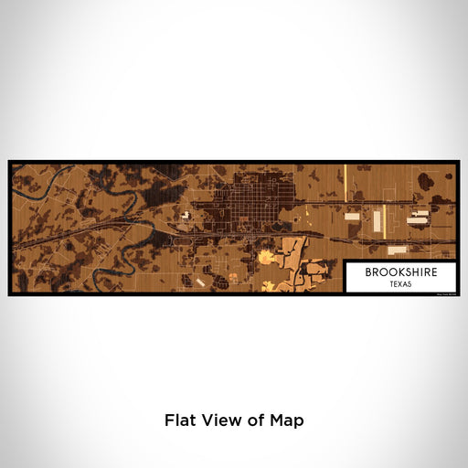 Flat View of Map Custom Brookshire Texas Map Enamel Mug in Ember