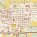 Brookshire Texas Map Print in Woodblock Style Zoomed In Close Up Showing Details