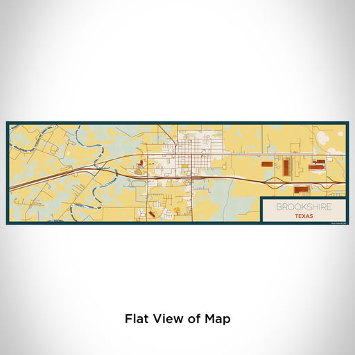 Flat View of Map Custom Brookshire Texas Map Enamel Mug in Woodblock