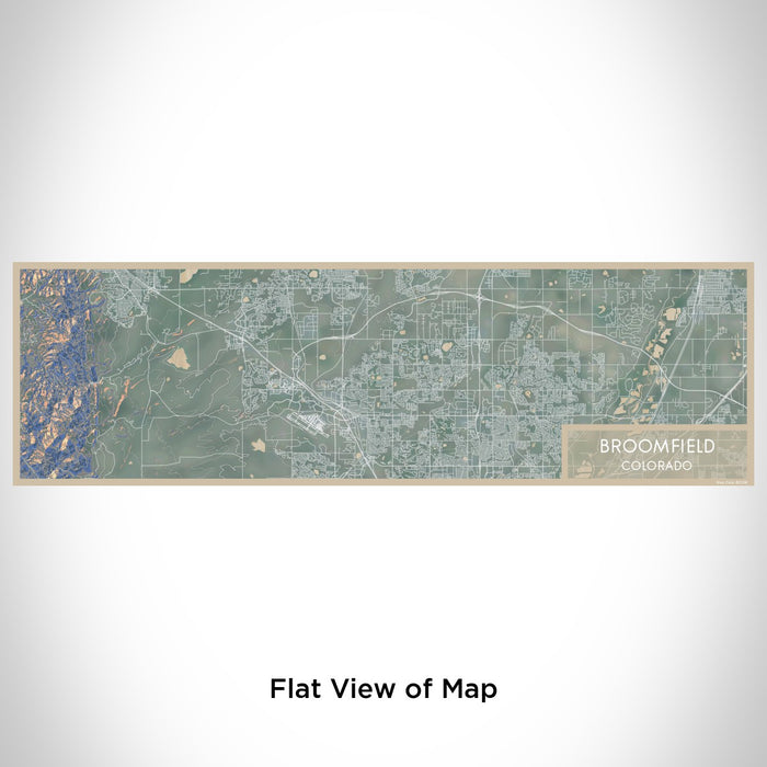 Flat View of Map Custom Broomfield Colorado Map Enamel Mug in Afternoon