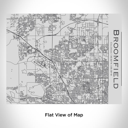 Rendered View of Broomfield Colorado Map Engraving on 20oz Stainless Steel Insulated Bottle with Bamboo Top