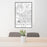 24x36 Broomfield Colorado Map Print Portrait Orientation in Classic Style Behind 2 Chairs Table and Potted Plant