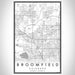 Broomfield Colorado Map Print Portrait Orientation in Classic Style With Shaded Background
