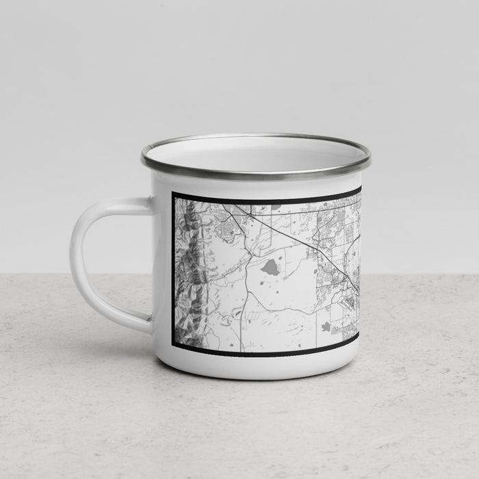 Left View Custom Broomfield Colorado Map Enamel Mug in Classic