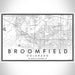 Broomfield Colorado Map Print Landscape Orientation in Classic Style With Shaded Background