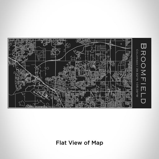 Rendered View of Broomfield Colorado Map Engraving on 17oz Stainless Steel Insulated Cola Bottle in Black