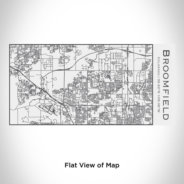 Rendered View of Broomfield Colorado Map Engraving on 17oz Stainless Steel Insulated Cola Bottle in White