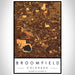 Broomfield Colorado Map Print Portrait Orientation in Ember Style With Shaded Background