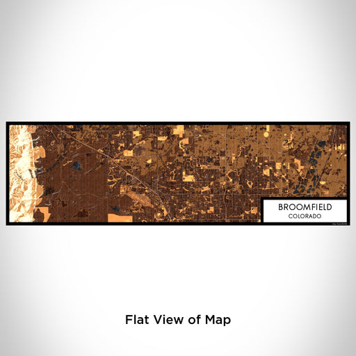 Flat View of Map Custom Broomfield Colorado Map Enamel Mug in Ember